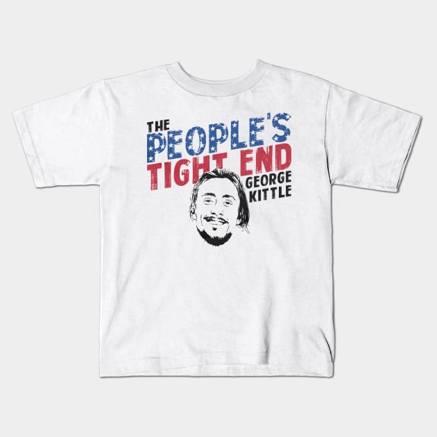 George Kittle The People's Tight End Kids T-Shirt by Chunta_Design